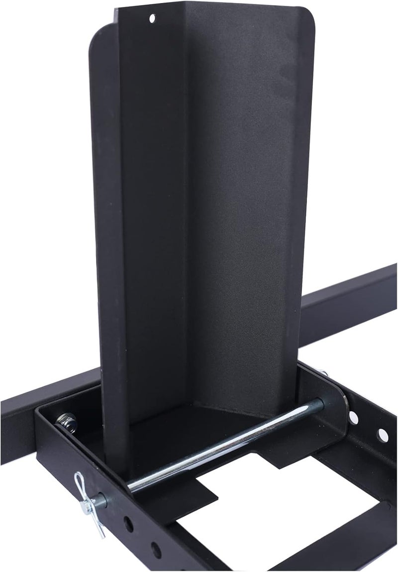 Donext Motorcycle Wheel Chock, 1800lbs Heavy-Duty Steel Stand for 15"-22" Wheels, Black Trailer Motorcycle Stand with Adjustable Holes, High-Grade Steel Trailer Stand - Image 5